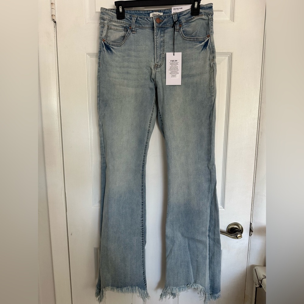 🆕C’EST TOI High Rise Flare Jeans